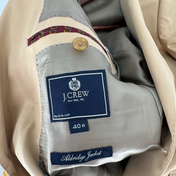 J. Crew Men's Y2K Two Button Blazer Suit Aldridge Jacket - Picture 11 of 11